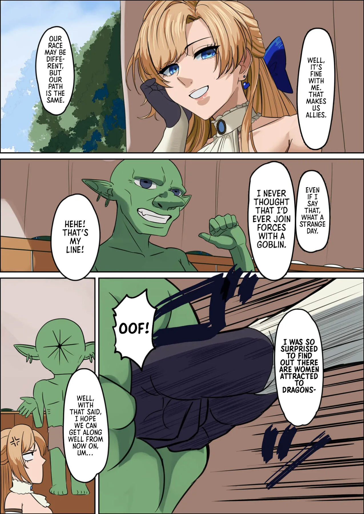 Hentai Manga Comic-Huge Breasted Female Knight: Teaming up with a weakling monster!? What kind of joke is this?-Read-56